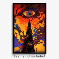 Art Poster - Glaring Tower (Psychedelic Trippy Weird 11x17 Print)