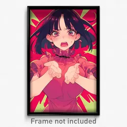 Anime Art Poster - Woman Feeling Agitation Wearing Warlike Frilled (Print)