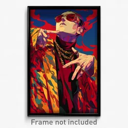 Anime Art Poster - Man Feeling Determined Wearing Expensive Red Cape (Print)