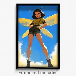 Art Poster - Wasp Feeling Fury Wearing Huge High Waist Shorts