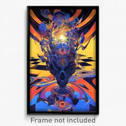 Art Poster - Colossal Ego Death (Psychedelic Trippy Weird 11x17 Print)