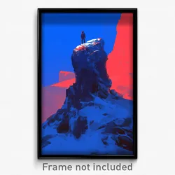 Art Poster - Frozen Snowfields (Psychedelic Trippy Weird 11x17 Print)