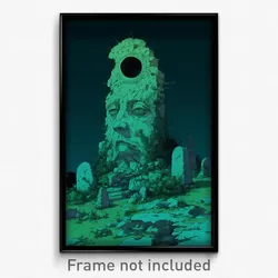 Art Poster - Unsightly Grave (Psychedelic Trippy Weird 11x17 Print)