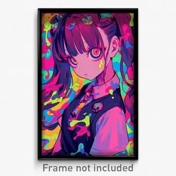 Anime Art Poster - Girl Feeling Loopy Wearing Flamboyant Collared Vest (Print)