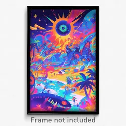 Art Poster - Candid Coast (Psychedelic Trippy Weird 11x17 Print)