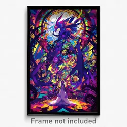 Art Poster - Enchanted Stained Glass (Psychedelic Trippy Weird 11x17 Print)