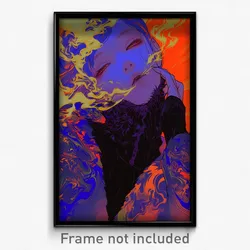 Art Poster - Woman Feeling Resentment Wearing Scholarly Fur Trim (Print)