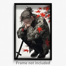 Anime Art Poster - Boy Feeling Depressed Wearing Outlandish Alt Clothes (Print)