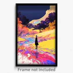 Art Poster - Empty Woods (Psychedelic Trippy Weird 11x17 Print)