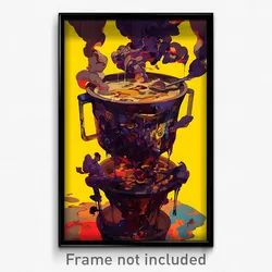 Art Poster - Well Made Furnace (Psychedelic Trippy Weird 11x17 Print)