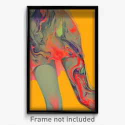 Art Poster - Glitchy Leg (Psychedelic Trippy Weird 11x17 Print)