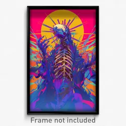 Art Poster - Wire Frame March (Psychedelic Trippy Weird 11x17 Print)