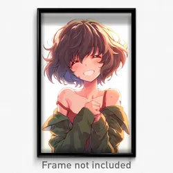 Anime Art Poster - Crayfish Feeling Enthusiasm Wearing Light Smile Torn Sleeves