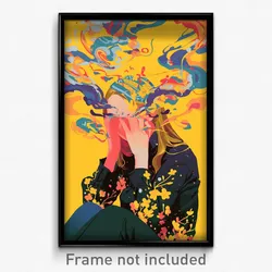 Art Poster - Girl Feeling Numb Wearing Elaborate Yellow Hairband (Print)