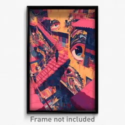 Art Poster - Rough Bazaar (Psychedelic Trippy Weird 11x17 Print)