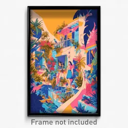 Art Poster - Upbeat Mansion (Psychedelic Trippy Weird 11x17 Print)