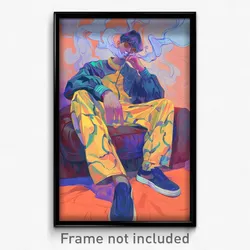 Art Poster - Man Feeling Love Wearing Exotic Track Suit (Print)