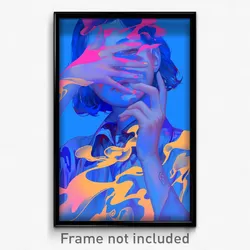 Art Poster - Light Blue Shadow (Psychedelic Trippy Weird 11x17 Print)