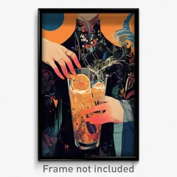 Art Poster - Thoughtful Thai Tea (Psychedelic Trippy Weird 11x17 Print)