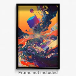 Art Poster - Square Rift (Psychedelic Trippy Weird 11x17 Print)