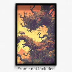 Art Poster - Unkempt Ditch (Psychedelic Trippy Weird 11x17 Print)