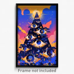 Art Poster - Plush Pyramid (Psychedelic Trippy Weird 11x17 Print)