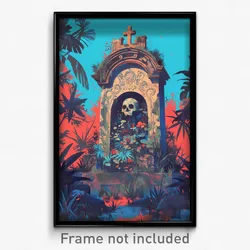 Art Poster - Animated Grave (Psychedelic Trippy Weird 11x17 Print)