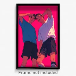 Art Poster - Boys Feeling Disgruntled Wearing Sliding Capri Pants