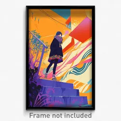 Art Poster - Gigantic Route (Psychedelic Trippy Weird 11x17 Print)