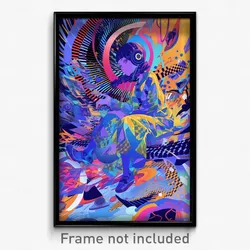 Art Poster - Metallic Vinyl Store (Psychedelic Trippy Weird 11x17 Print)