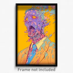 Art Poster - Agitated Schnitzel (Psychedelic Trippy Weird 11x17 Print)