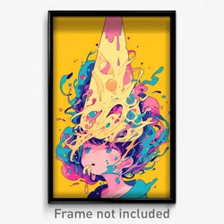 Art Poster - Tan Cone (Psychedelic Trippy Weird 11x17 Print)