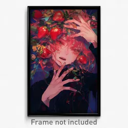 Anime Art Poster - Man Feeling Enjoyment, Original Strawberry Hair Ornament