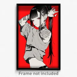 Anime Art Poster - Girl Feeling Disbelief Wearing Noisy Armlet (Print)