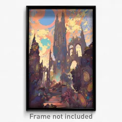 Art Poster - Elegant Stockade (Psychedelic Trippy Weird 11x17 Print)