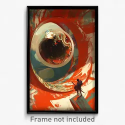 Art Poster - Round Marketplace (Psychedelic Trippy Weird 11x17 Print)