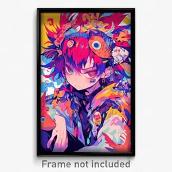 Anime Art Poster - Boy Feeling Scorn, Noteworthy Multicolored Hairband (Print)
