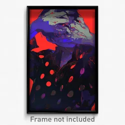 Anime Art Poster - Man Feeling Gloomy Wearing Artistic Polka Dot Shirt (Print)