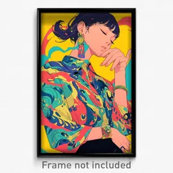 Art Poster - Woman Feeling Worthy Wearing Active Bracelet (Print)