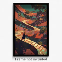 Art Poster - Stylish Amphitheatre (Psychedelic Trippy Weird 11x17 Print)