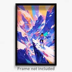 Art Poster - Frosty Falls (Psychedelic Trippy Weird 11x17 Print)