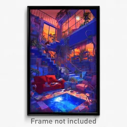 Art Poster - Plush Inn (Psychedelic Trippy Weird 11x17 Print)