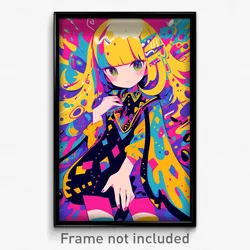 Anime Art Poster - Girl Feeling Trust Wearing Adventurous Collared Cape (Print)