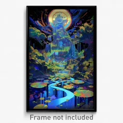 Art Poster - Meek Bayou (Psychedelic Trippy Weird 11x17 Print)