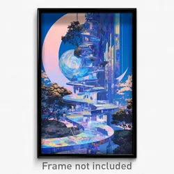 Art Poster - Barren Balustrade (Psychedelic Trippy Weird 11x17 Print)