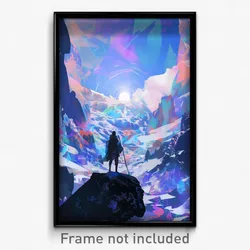 Art Poster - Dreary Glacier (Psychedelic Trippy Weird 11x17 Print)