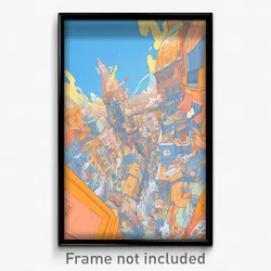 Art Poster - Sunny Budapest (Psychedelic Trippy Weird 11x17 Print)