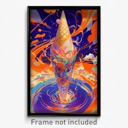 Art Poster - Blissful Cone (Psychedelic Trippy Weird 11x17 Print)
