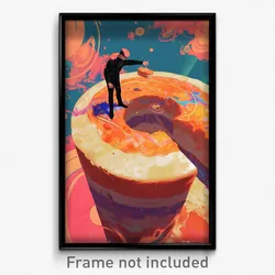 Art Poster - Monumental Pastel De Nata (Psychedelic Trippy Weird 11x17 Print)