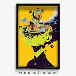 Art Poster - Outstanding Head (Psychedelic Trippy Weird 11x17 Print)